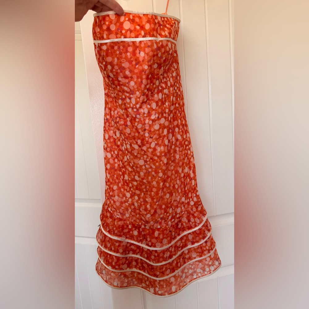 Orange Polka Dot Women's Dress